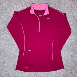 Nike Dri-Fit Magenta Quarter Zip Jacket